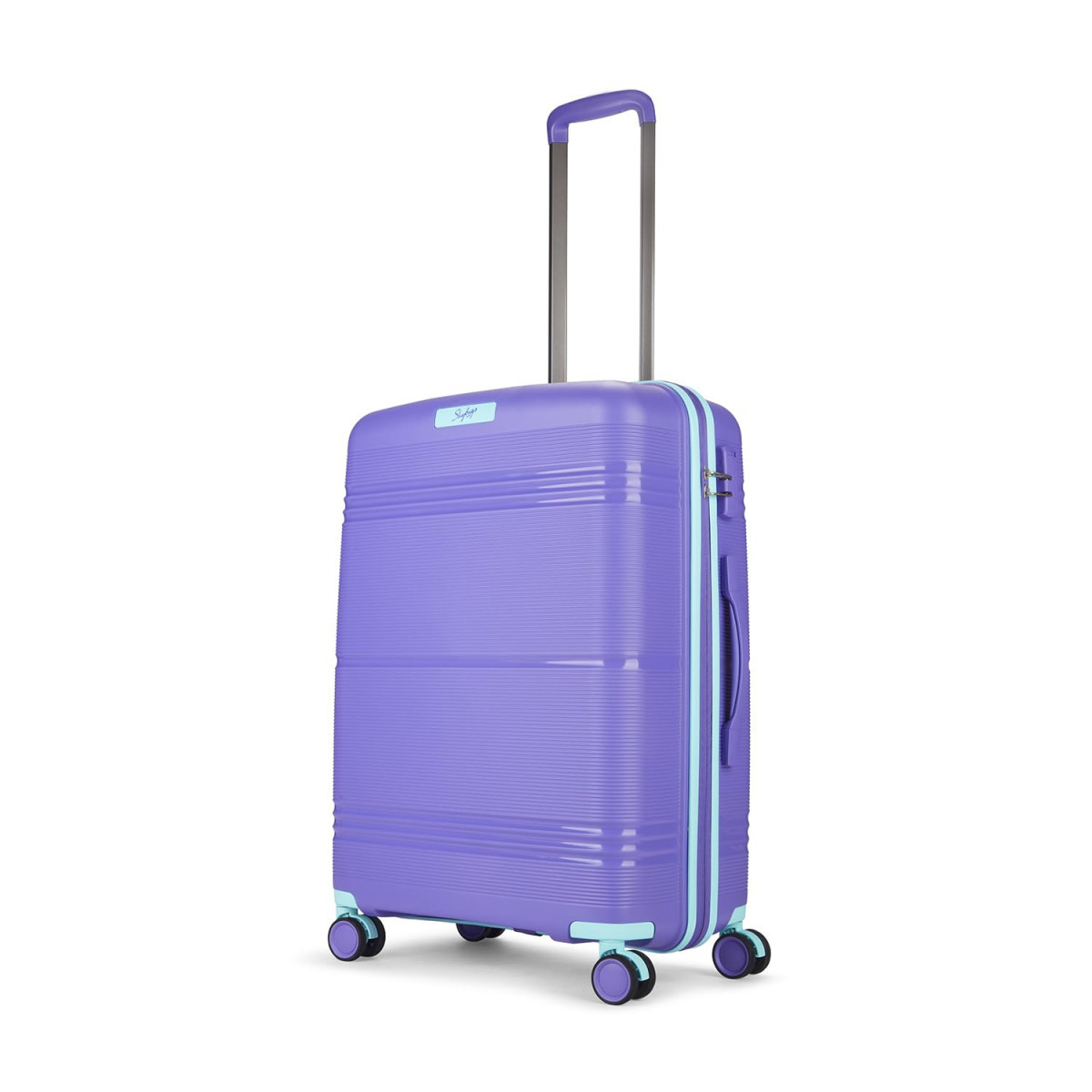 Skybags Paratrip Medium Size Hard Luggage 67 cm Polypropylene Luggage Trolley with 8 Wheels Purple Oppulence Unisex