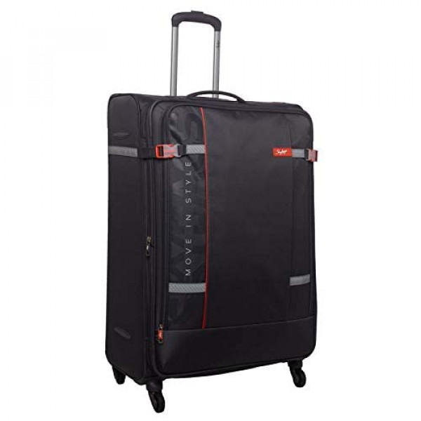 Image of Skybags Polyester Solid Pattern Snazzy 4W Exp Strolly (H) 81 (Steel Grey, Large)