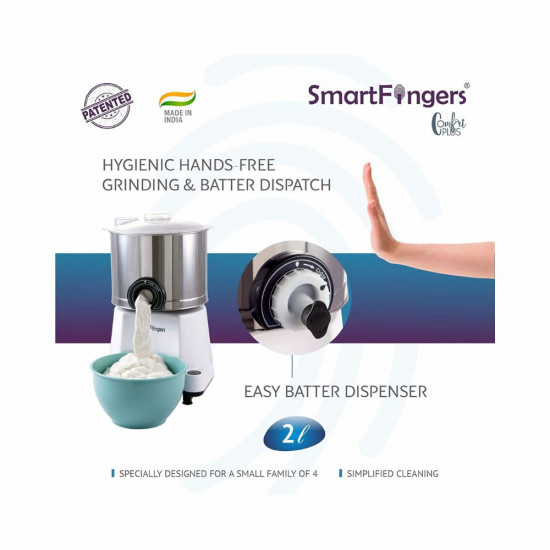 SmartFingers Comfort Plus Table Top Magic Wet Grinder 230V 50hz