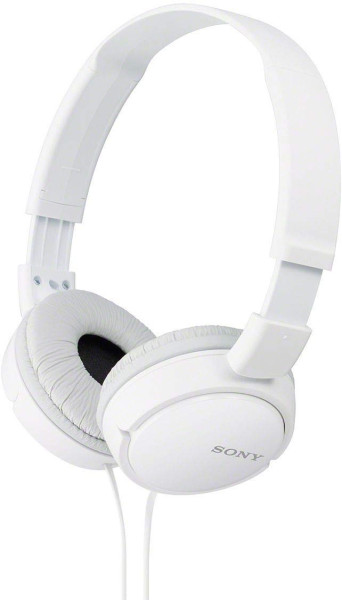 Image of Sony MDR-ZX110A On Ear Stereo Wired Headphones (White), Without Mic