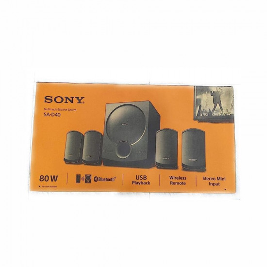 Sony SA D40 4 1 Channel Multimedia Speaker System with Bluetooth Black