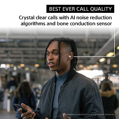 Sony WF-1000XM5 Active Noise Cancelling Wireless Bluetooth in Ear Earbuds with Mic Up to 36 Hours Battery Life - Black