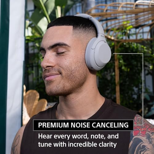 Sony WH-1000XM4 Industry Leading Wireless Noise Cancellation Bluetooth Over Ear Headphones with Mic for Phone Calls 30 Hours Battery Life Quick Charge AUX Touch Control and Voice Control - Black