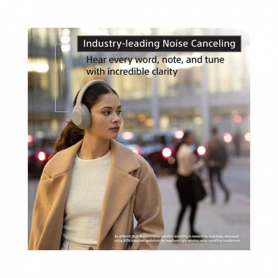 Sony WH 1000XM4 Industry Leading Wireless Noise Cancellation Bluetooth Over Ear Headphones with Mic for Phone Calls