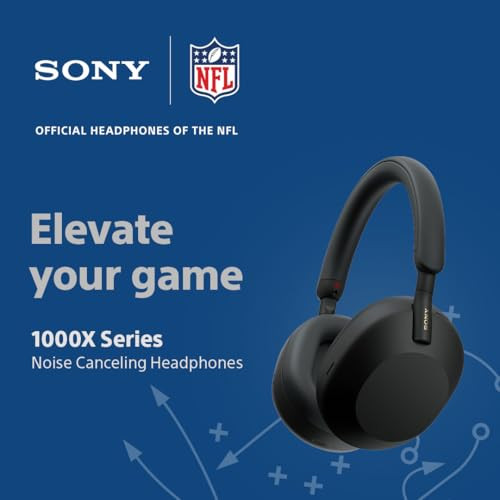 Sony WH-1000XM5 Best Active Noise Cancelling Wireless Bluetooth Over Ear Headphones with Mic for Clear CallingBattery Life 30 Hours -Black