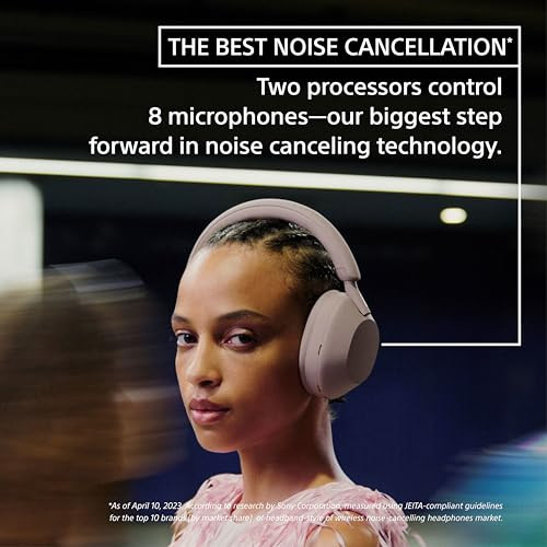 Sony WH-1000XM5 Best Active Noise Cancelling Wireless Bluetooth Over Ear Headphones with Mic for Clear CallingBattery Life 30 Hours -Black