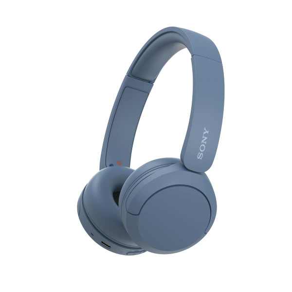 Image of Sony WH-CH520 Wireless Bluetooth Headphones On Ear with Mic, Up to 50Hrs Battery, Quick Charge, DSEE Upscale, Multipoint Connectivity, Voice Assistant, Customized EQ-Blue