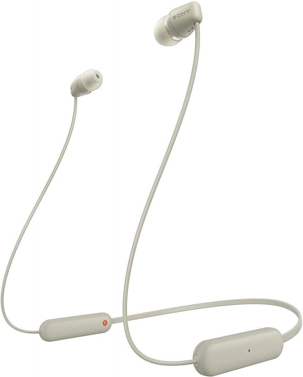 Sony WI-C100 Wireless Headphones with Customizable Equalizer for Deep Bass 25 Hrs Battery DSEE-Upscale Splash Proof 360RA