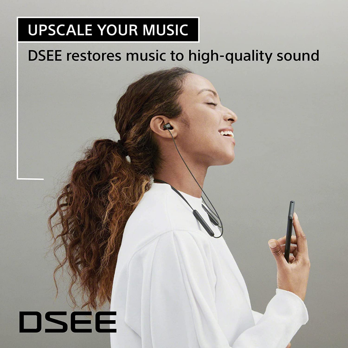 Sony WI-C100 Wireless Headphones with Customizable Equalizer for Deep Bass 25 Hrs Battery DSEE-Upscale Splash Proof 360RA