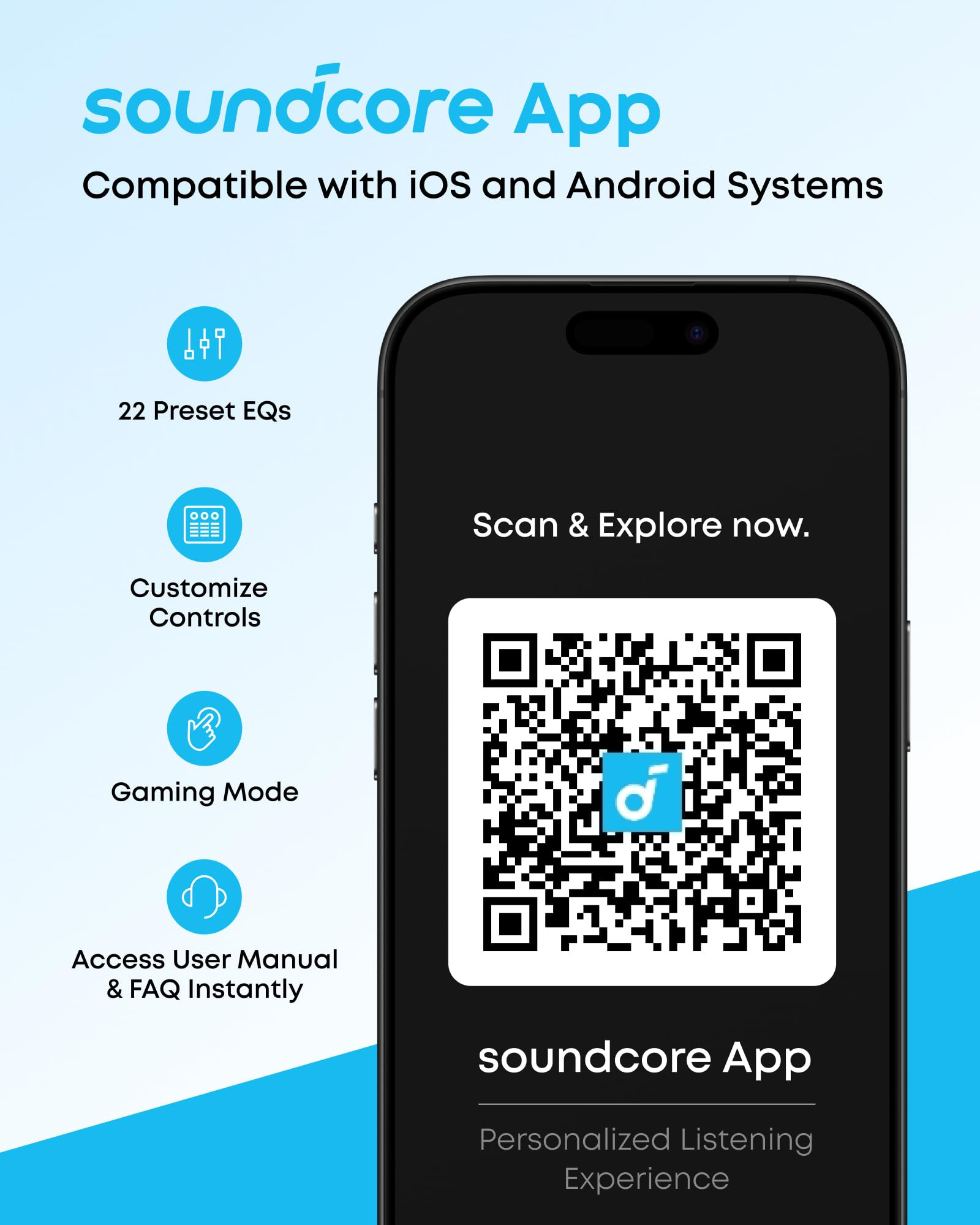 soundcore by Anker R50i VI True Wireless Earbuds 10mm Drivers with Big Bass Bluetooth 53 30H Long Playtime Water-Resistant 2 Mics for AI Clear Calls 22 Preset EQs Customization via App