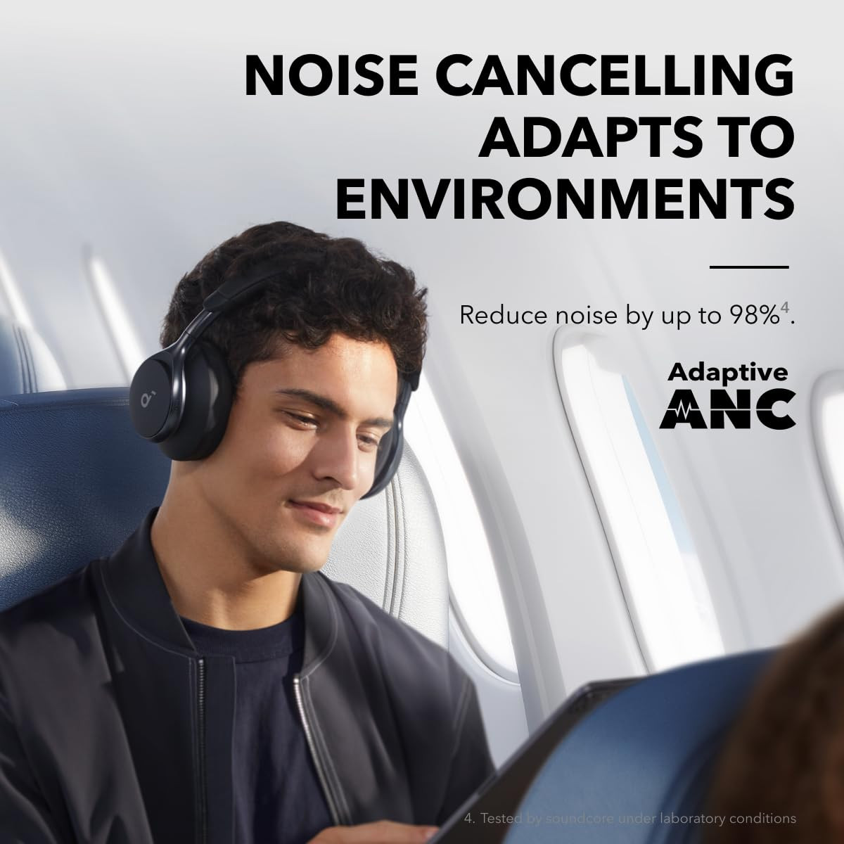 soundcore by AnkerSpace One Active Noise Cancelling Bluetooth Over Ear Headphones with Travel Pouch2X Stronger Voice Reduction40H ANC PlaytimeApp ControlLdac Hi-ResErgo Design for Comfort Fit