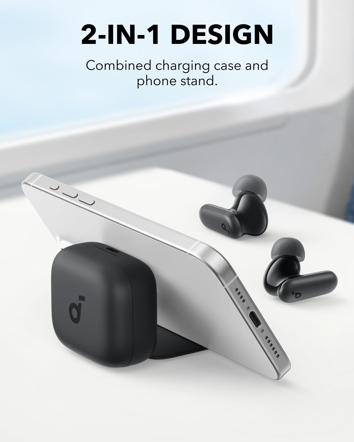 soundcore R50I NC by Anker Noise Cancelling in Ear EarbudsStrong 42Db Adaptive Noise CancellingPowerful Bass45H Playtime2-in-1 Case and Phone StandIp54Fast Charge 10Min120 MinBluetooth 54