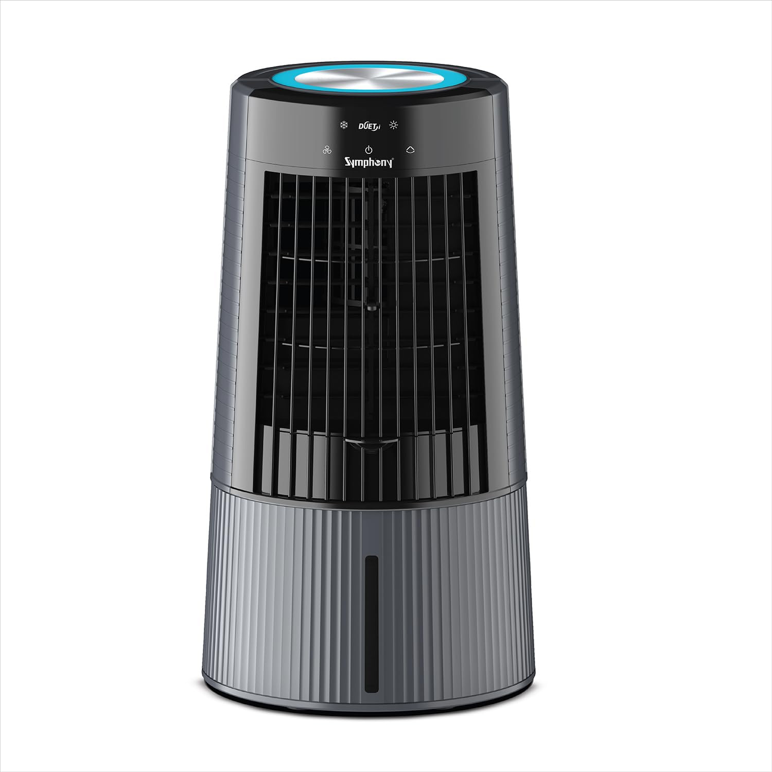 Symphony Duet-i Personal Kitchen Cooling Fan For Home and Office Tabletop with Honeycomb Pad  Kitchen Fans for Home Cooking  Mini Portable Fan  Low Power Consumption 6L Grey