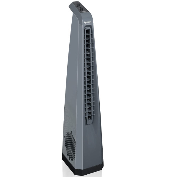 Image of Symphony Surround High Speed Bladeless Technology Tower Fan for Home With Swivel Action, Dust Filter, and Low Power Consumption (Grey)