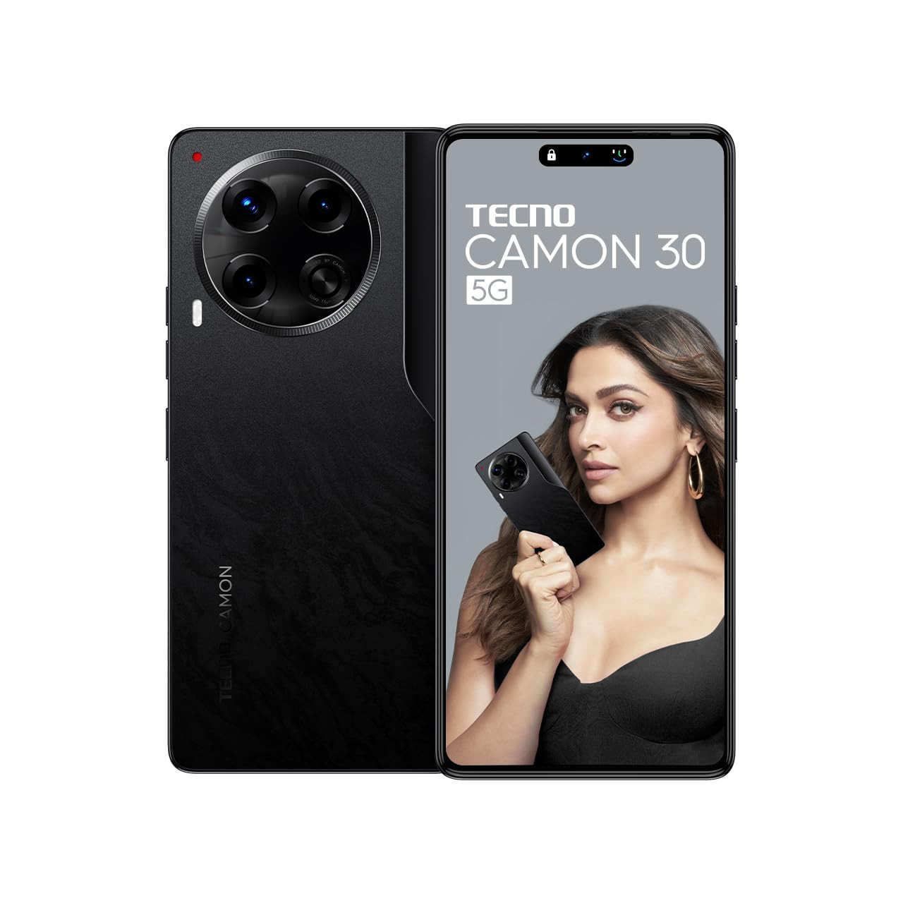 Tecno CAMON 30 5G Basaltic Dark 12GB512GB 100MP OIS Camera 50MP Auto Focus Selfie 678 LTPS AMOLED Display MediaTek Dimensity 7020 5000mAh Battery 70W Charger