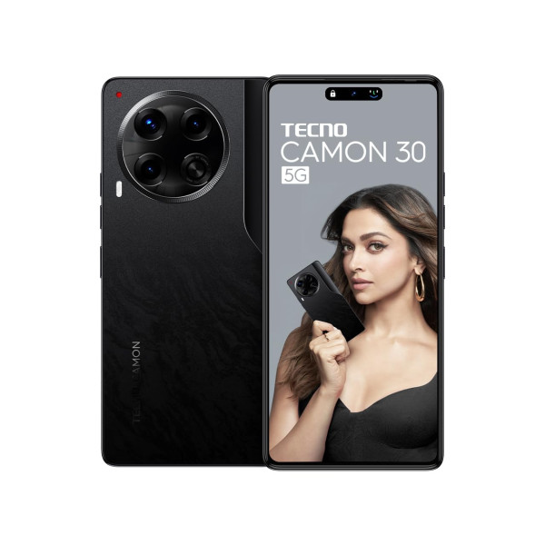 Image of Tecno CAMON 30 5G (Basaltic Dark, 12GB+512GB) | 100MP OIS Camera + 50MP Auto Focus Selfie | 6.78" LTPS AMOLED Display | MediaTek Dimensity 7020 | 5000mAh Battery &amp; 70W Charger