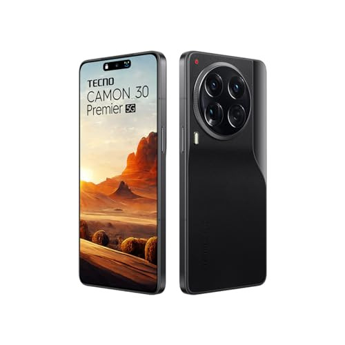 Tecno CAMON 30 Premier 5G Lava Black 12GB512GB 50 MP Camera 677 LTPO AMOLED Display MediaTek Dimensity 8200 5000mAh Battary 70W Charger PolarAce Image Processor