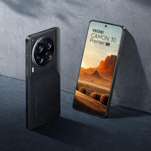 Tecno CAMON 30 Premier 5G Lava Black 12GB512GB 50 MP Camera 677 LTPO AMOLED Display MediaTek Dimensity 8200 5000mAh Battary 70W Charger PolarAce Image Processor