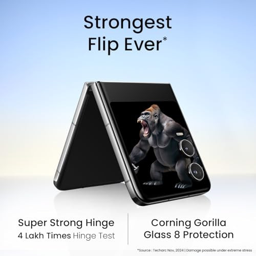 TECNO Phantom V Flip 2 Moondust Grey 8GB256GB Strongest Flip Ever 4720mAh with 70W Charger Advance AI Features 50MP OIS50MP Camera 69 120Hz AMOLED Main 364 AMOLED Cover Screen