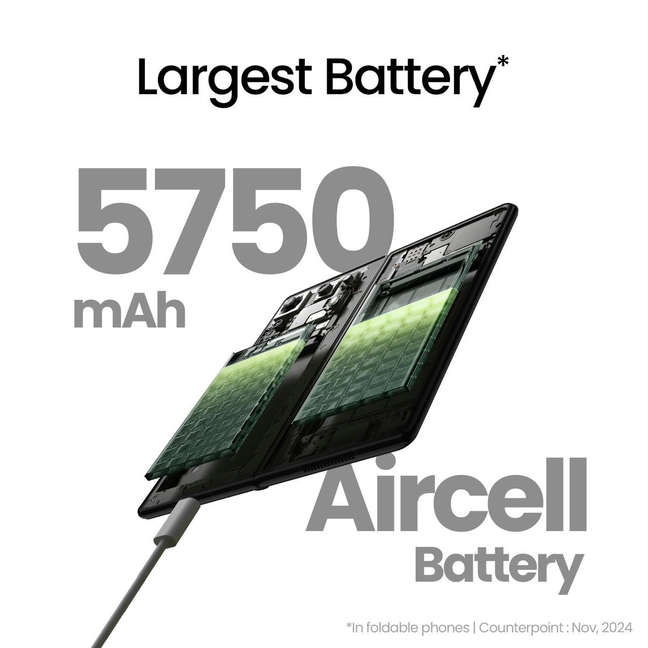 Tecno Phantom V Fold 2 Rippling Blue 12GB512GB Strongest Fold Ever Largest Battery in Fold Segment-5750mAh Segment Largest Display Rear - Triple 50MP Camera with OIS 70W Fast Charger