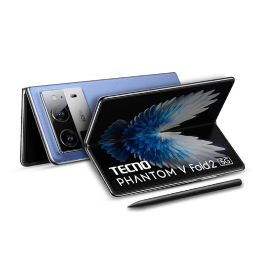 Tecno Phantom V Fold 2 Rippling Blue 12GB512GB Strongest Fold Ever Largest Battery in Fold Segment-5750mAh Segment Largest Display Rear - Triple 50MP Camera with OIS 70W Fast Charger