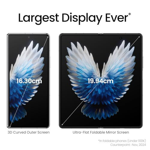 Tecno Phantom V Fold 2 Rippling Blue 12GB512GB Strongest Fold Ever Largest Battery in Fold Segment-5750mAh Segment Largest Display Rear - Triple 50MP Camera with OIS 70W Fast Charger