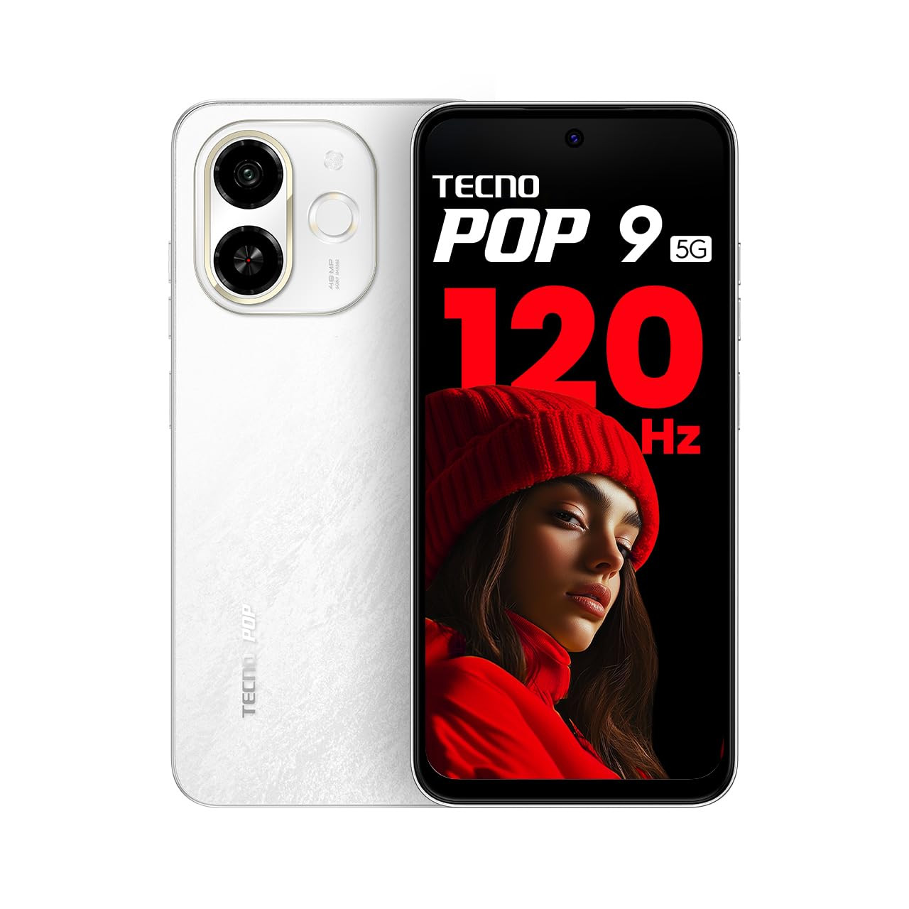 Tecno POP 9 5G Aurora Cloud 4GB128GB Segments 1st 48MP Sony AI Camera Segments 1st with NFC D6300 Processor 4 Year Lag Free Fluency 5000 mAh Battery Dual Speaker Without Charger