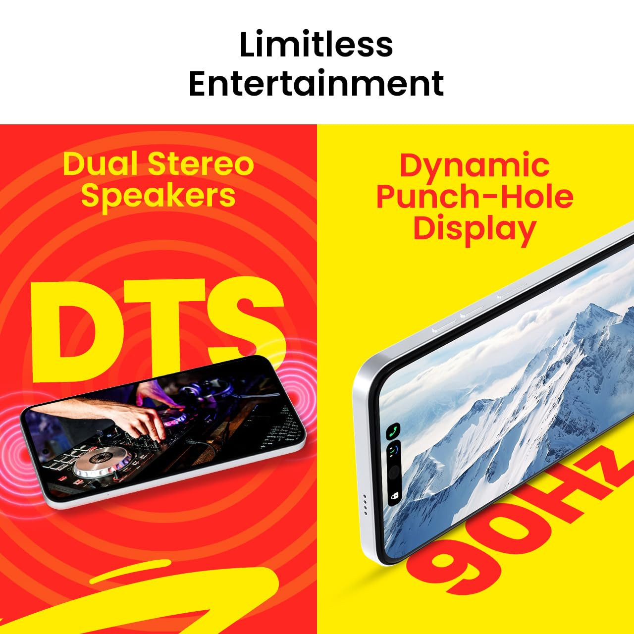 Tecno POP 9 Glittery White 3GB64GB Indias 1st Mediatek G50 IP54 Rated IR Remote Dual Speaker with DTS 36 Month Lag Free Fluency 15W Fast Charging Support 5000 mAh Battery