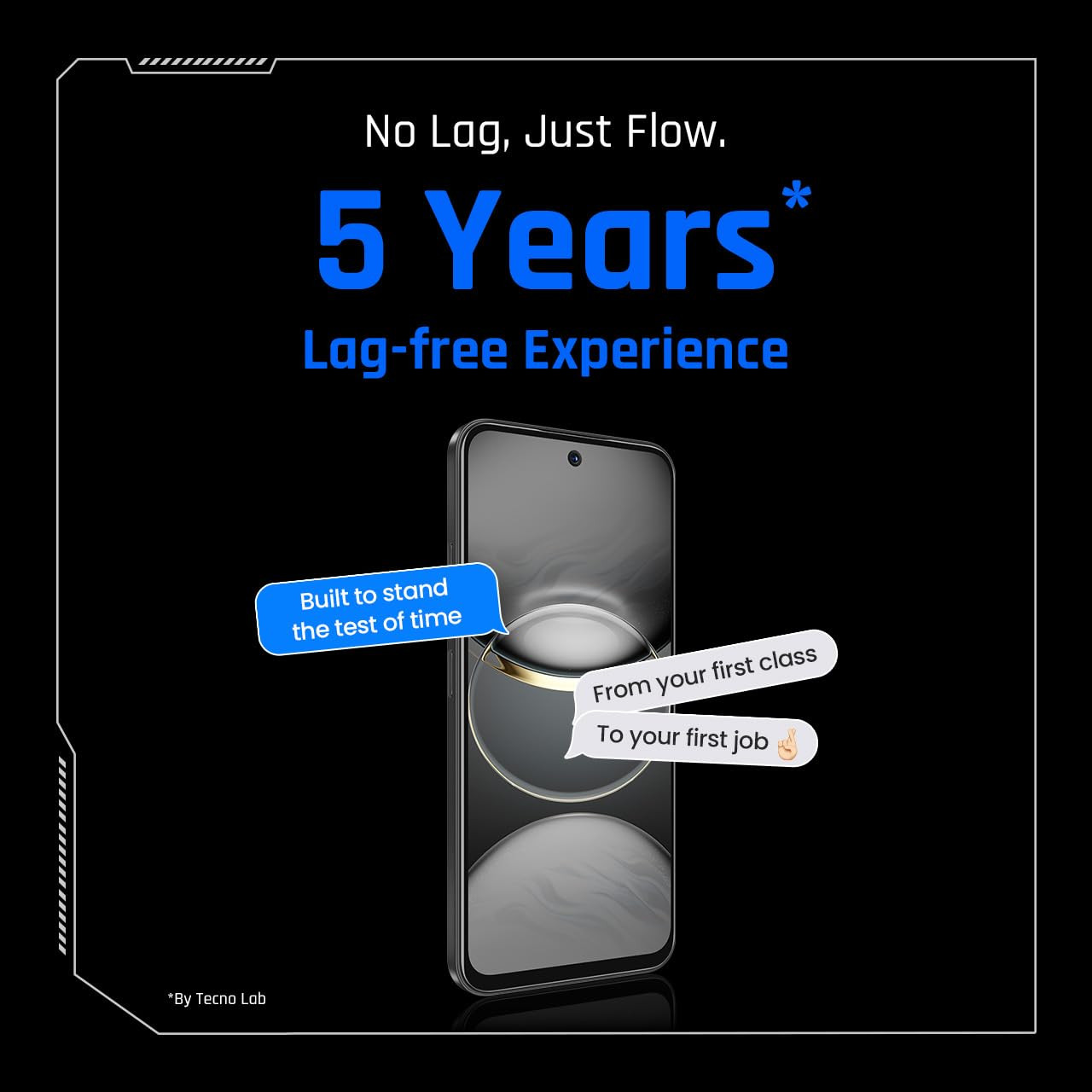 TECNO POVA 6 NEO 5G Midnight Shadow 8GB256GB Advanced AI Features 108MP Ultra Clear AI Camera D6300 Powerful Processor 5 Year Lag Free Fluency 5000 mAh Battery InBuilt Infrared and NFC