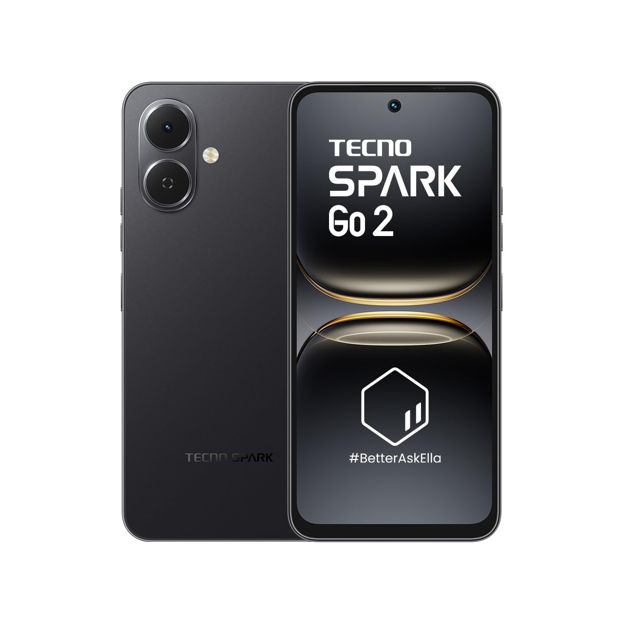 TECNO Spark GO 2 Ink Black 4GB64GB Segment 1st IP64 SGS Certified Segments 1st AI with Indian Languages Segments 1st No Network Communications 120Hz Display 5000mAh Battery
