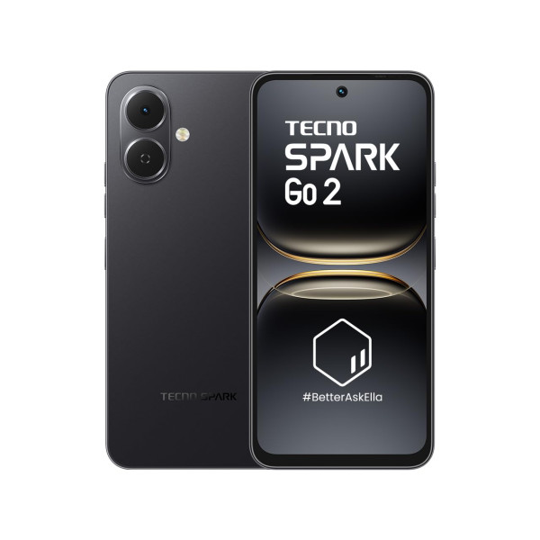 Image of TECNO Spark GO 2 (Ink Black, 4GB+64GB) | Segment 1st IP64 SGS Certified | Segment's 1st AI with Indian Languages | Segment's 1st No Network Communications* | 120Hz Display |5000mAh Battery