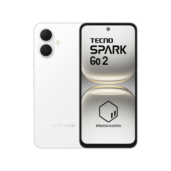 Image of TECNO Spark GO 2 (Veil White, 4GB+64GB) | Segment 1st IP64 SGS Certified | Segment's 1st AI with Indian Languages | Segment's 1st No Network Communications* | 120Hz Punch | 5000mAh Battery