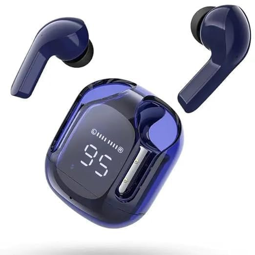 True Wireless Stereo WirelessT6 Earbuds Ultrapods max TWS Bluetooth Earphones with Charging Case and LED Digital Display Microphone Works with iPhone Android and Bluetooth Devices Black