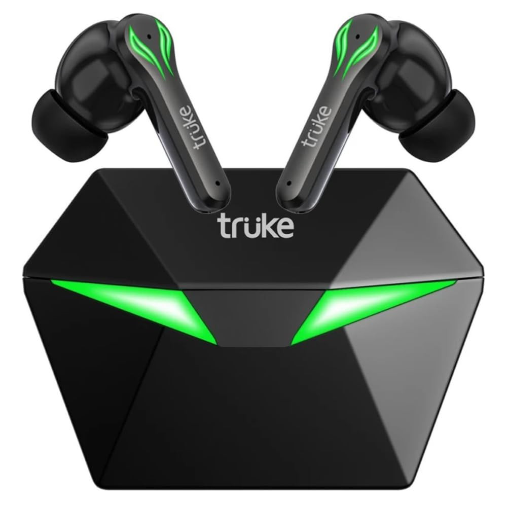 truke Buds BTG1 True Wireless Earbuds with Environmental Noise CancellationENC Quad MEMS Mic for Clear Calls Up to 48hrs of Playtime 60ms Low Latency Bluetooth 51 IPX4