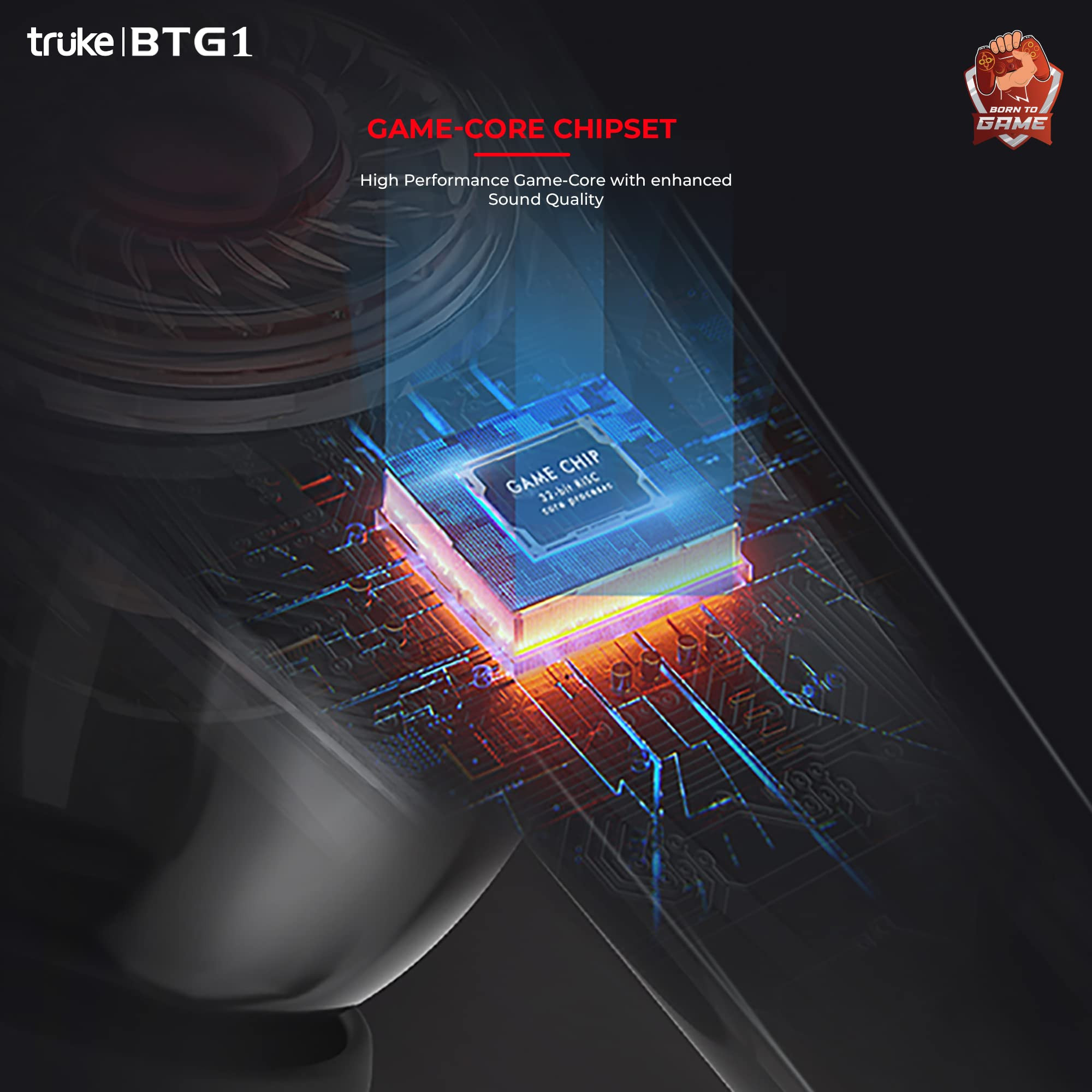 truke Buds BTG1 True Wireless Earbuds with Environmental Noise CancellationENC Quad MEMS Mic for Clear Calls Up to 48hrs of Playtime 60ms Low Latency Bluetooth 51 IPX4