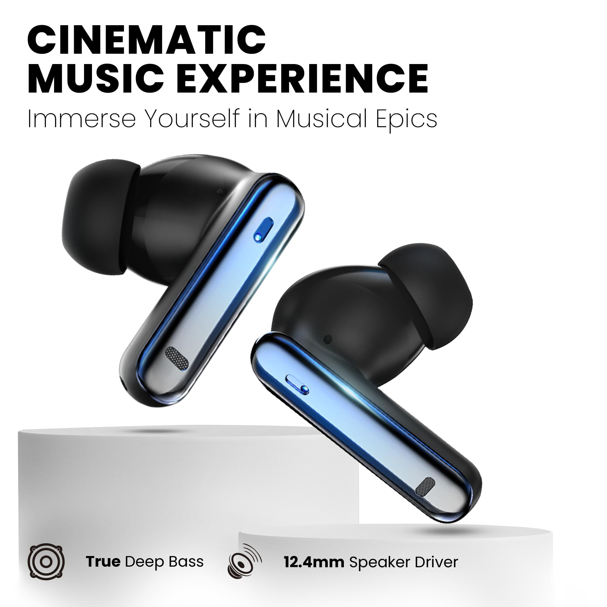 truke Just Launched Buds Q1 Lite True Wireless Earbuds with 48H Playtime Crystal-Clear Calls Fast Charging Elegant Royal Design Bluetooth 54 Noise Cancellation Gaming Mode Brand Warranty