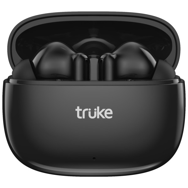 Image of truke New Launch Buds Elite True Wireless in Ear Earbuds with 10mm Dynamic Driver, 70Hrs Battery &amp; Fast Charging EarBuds, Dual-MIC ENC TWS, 40ms Low Latency Gaming Buds, Volume Control, BT 5.4 (Black)