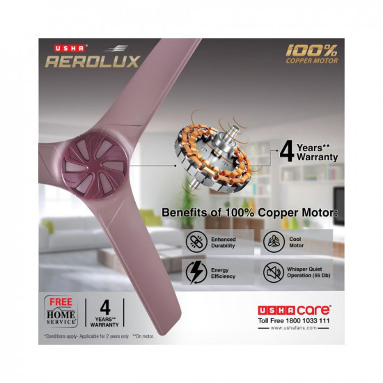 USHA Aerolux EX5 1320 mm Premium Design Silent Ceiling Fan