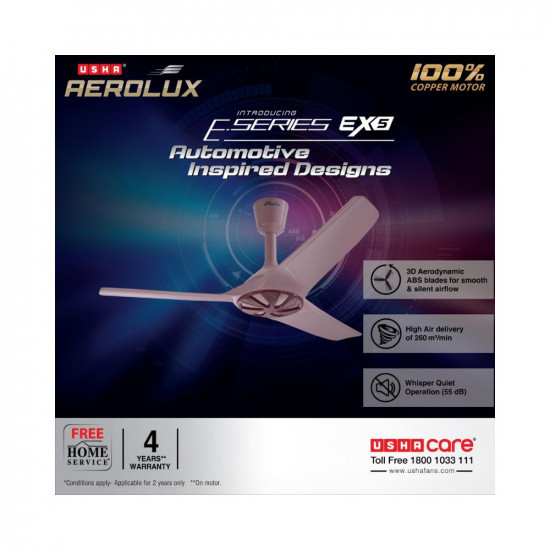 USHA Aerolux EX5 1320 mm Premium Design Silent Ceiling Fan