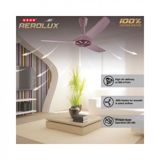 USHA Aerolux EX5 1320 mm Premium Design Silent Ceiling Fan