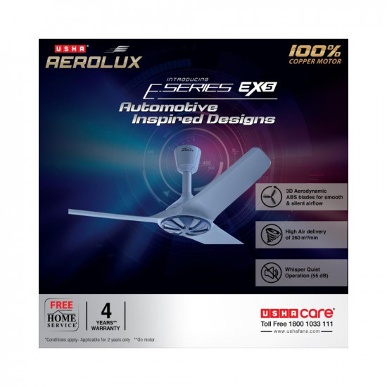 USHA Aerolux EX5 1320 mm Premium Design Silent Ceiling Fan