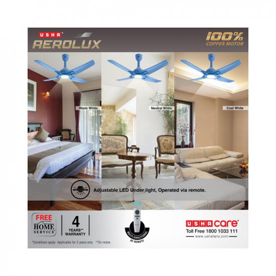 USHA Aerolux EX7 1320 mm Premium Design Silent Ceiling Fan