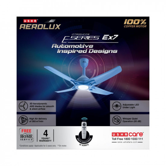USHA Aerolux EX7 1320 mm Premium Design Silent Ceiling Fan