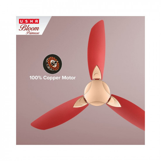 Usha Bloom Primrose 1250mm Dust Oil  Moisture Resistant Ceiling Fan