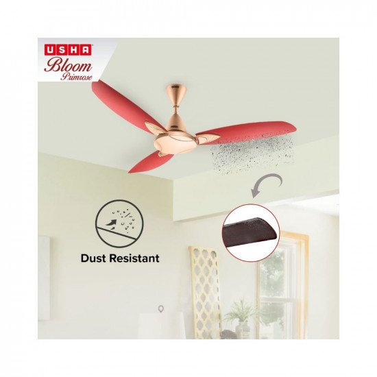 Usha Bloom Primrose 1250mm Dust Oil  Moisture Resistant Ceiling Fan