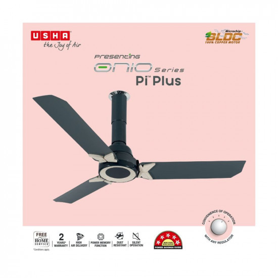 USHA Onio Pi Plus 1200Mm Bldc 5 Stars Energy Efflicient Dust Oil Resistant Ceiling Fan