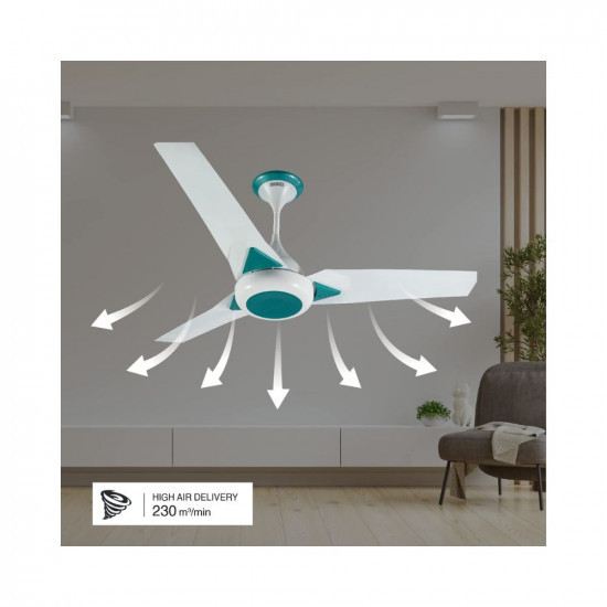 USHA Onio UpsilonPlus 1200MM BLDC 5 Star Energy Efflicient Dust Oil Resistant Ceiling Fan with Remote