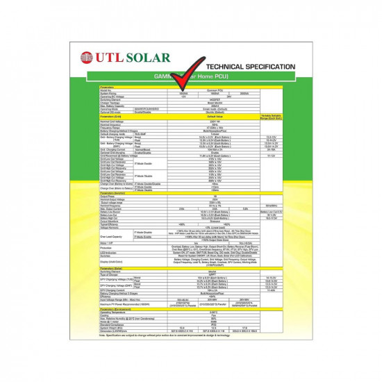 UTL Gamma Plus rMPPT Solar Hybrid Inverter 1000VA- 12Volt- 40Amp Charger 1kVA 12V