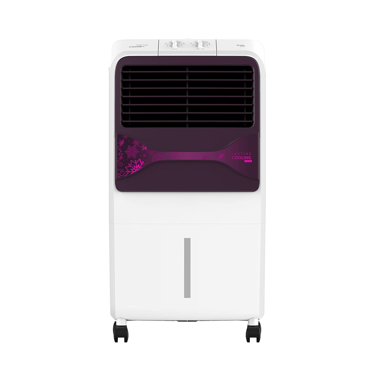 V-Guard Arido P22 H Air Cooler For Home 22 Litre Air Delivery -1100 M3H Two Years ManufacturerS Warranty On Motor Pump White Purple