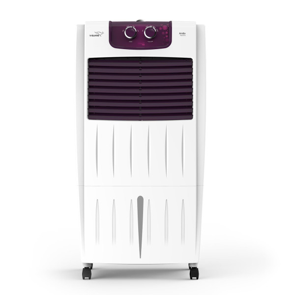 Image of V-Guard Arido P22H-N Personal Air Cooler for Home | Mosquito &amp; Dust Filter | 2 Year Warranty | 22 L (White &amp; Purple burry)